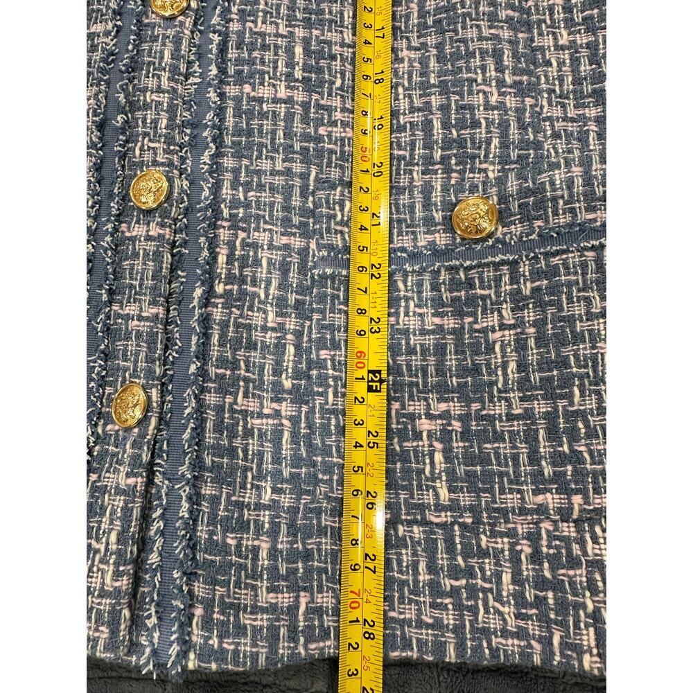 Talbots Blue Tweed Button-Front Blazer - Picture 7 of 10